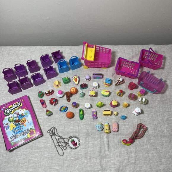 Shopkins Lot of 59 Random Figures accessories Characters Mixed Seasons bundle - Picture 2 of 8